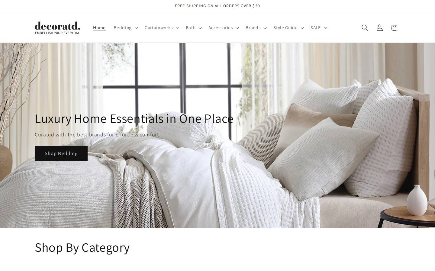 decoratd.com homepage screenshot