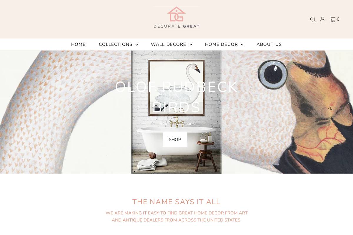decorategreat.com homepage screenshot