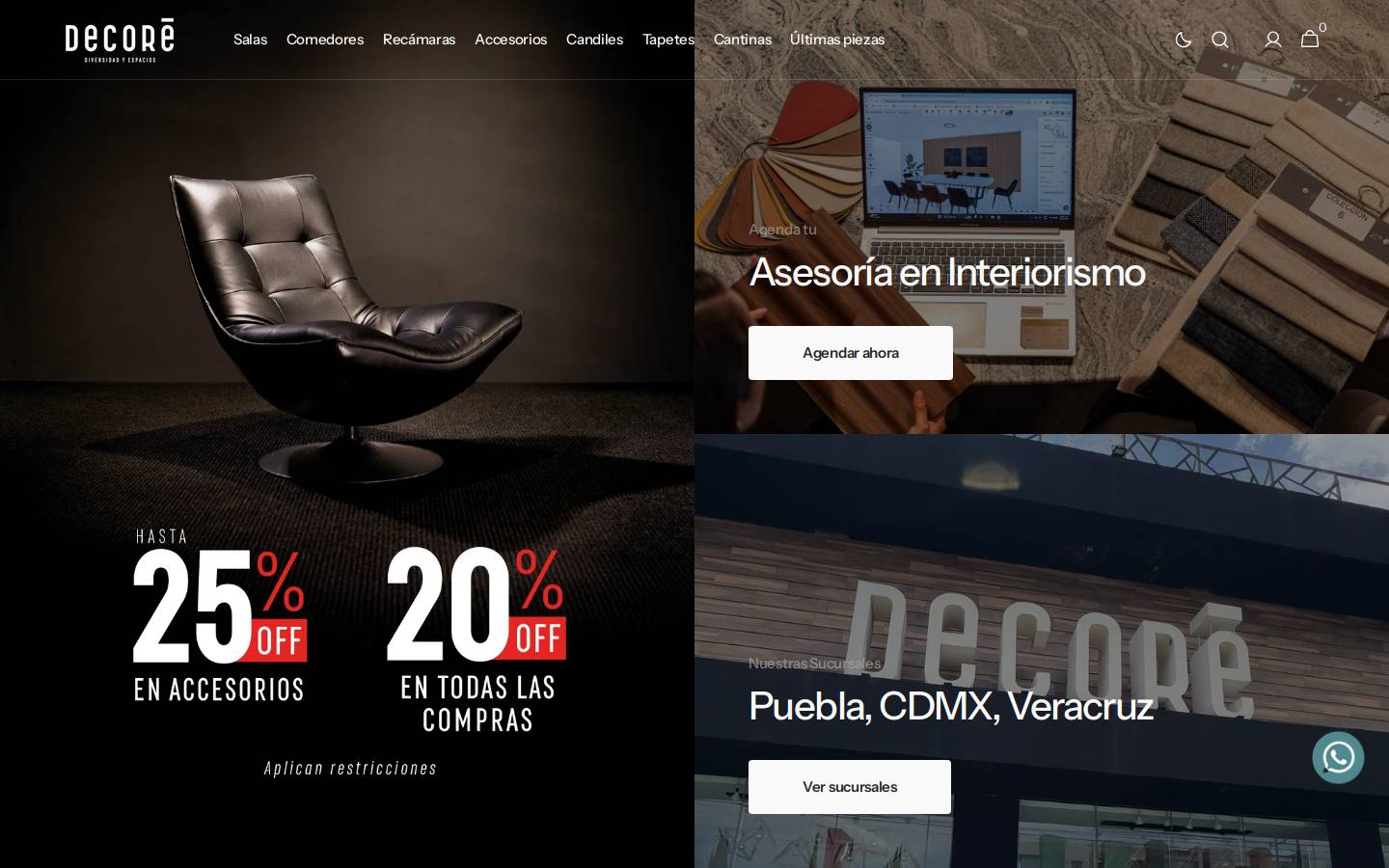 decoremuebles.com.mx homepage screenshot