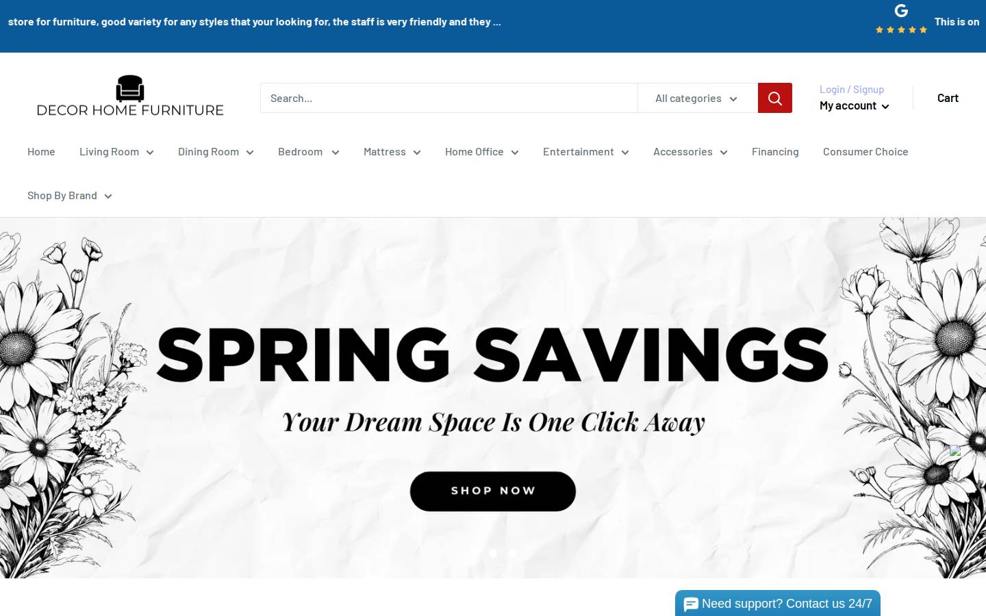 Decor Home Furniture homepage screenshot