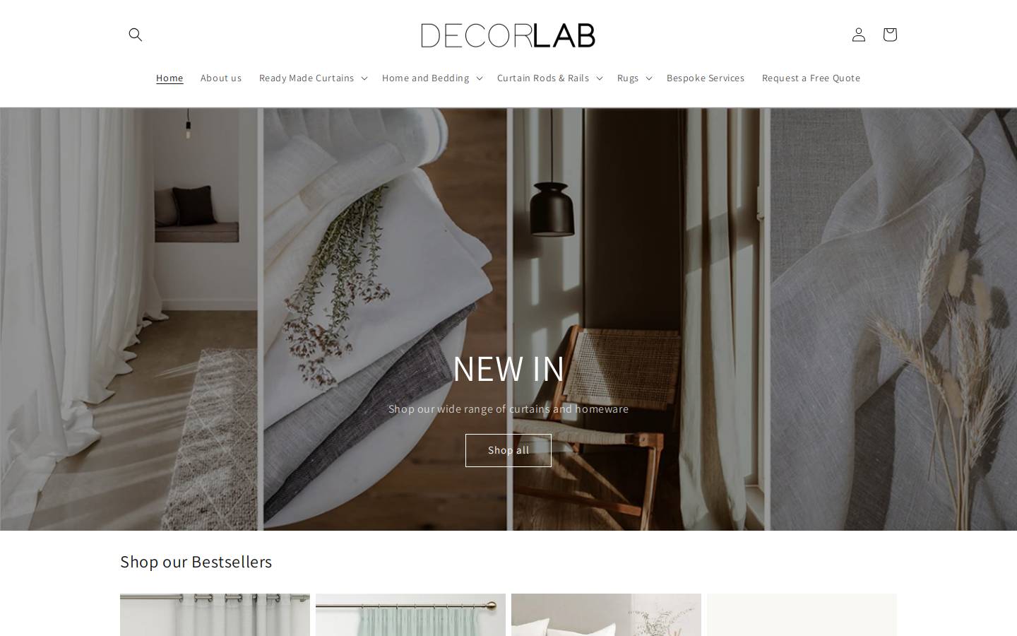 decorlab.co.za homepage screenshot