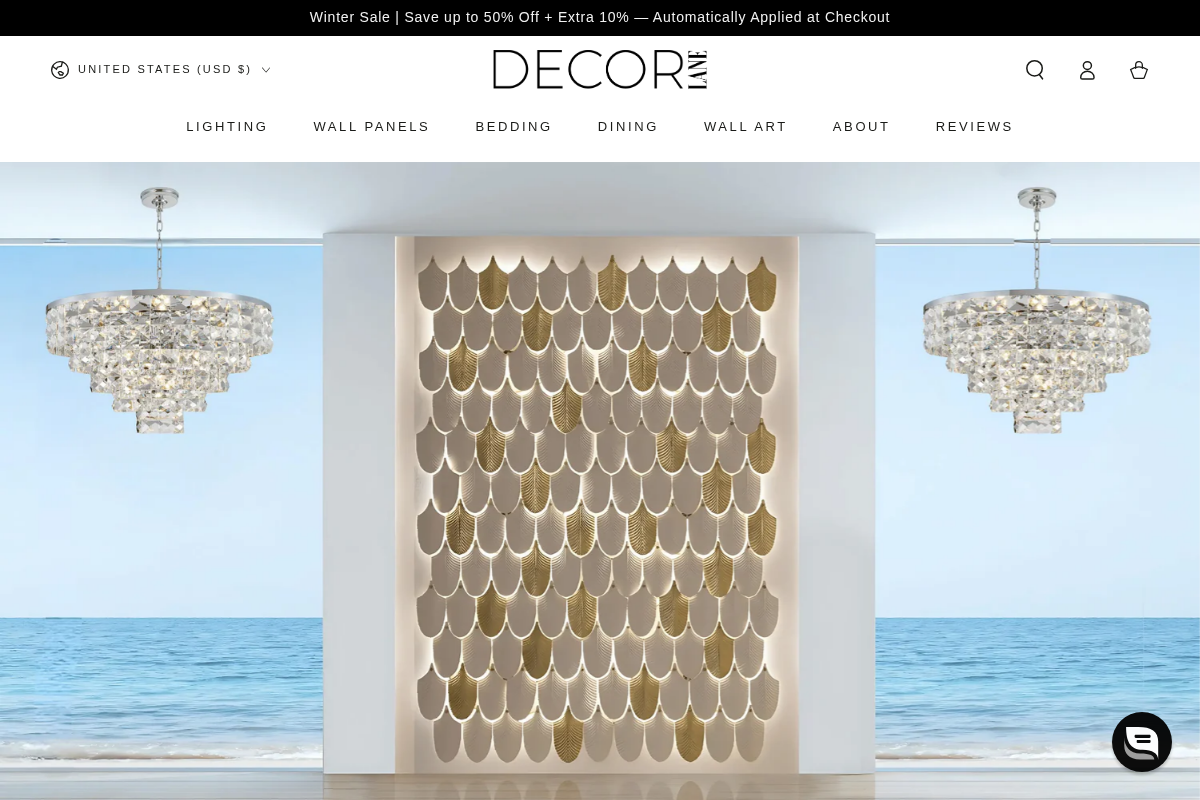 Decor Lane homepage screenshot