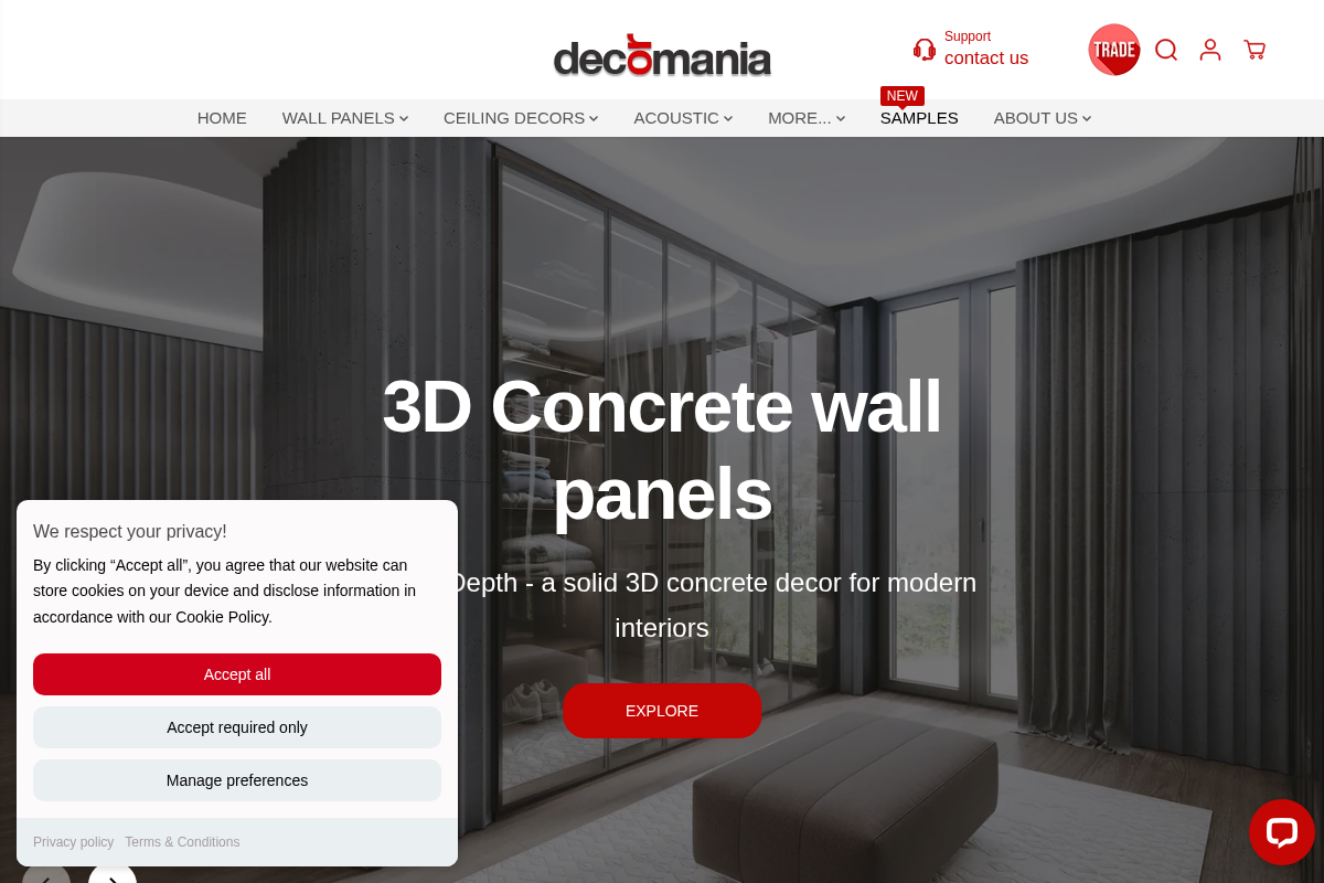 Decormania UK homepage screenshot