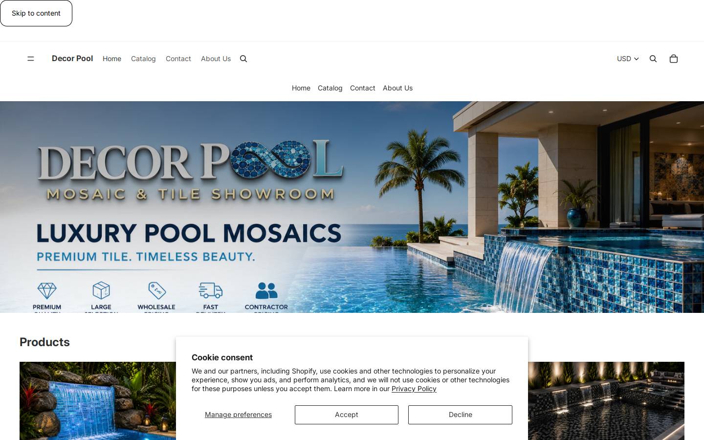 decorpool.com homepage screenshot