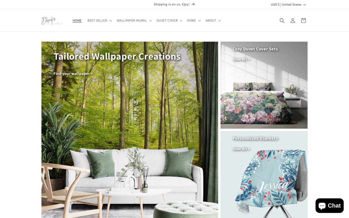 decorsmarket.com homepage screenshot