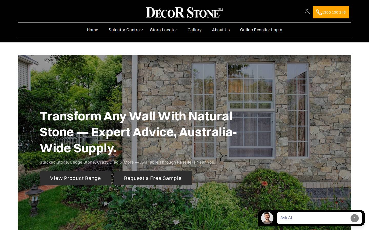 decorstone.com.au homepage screenshot