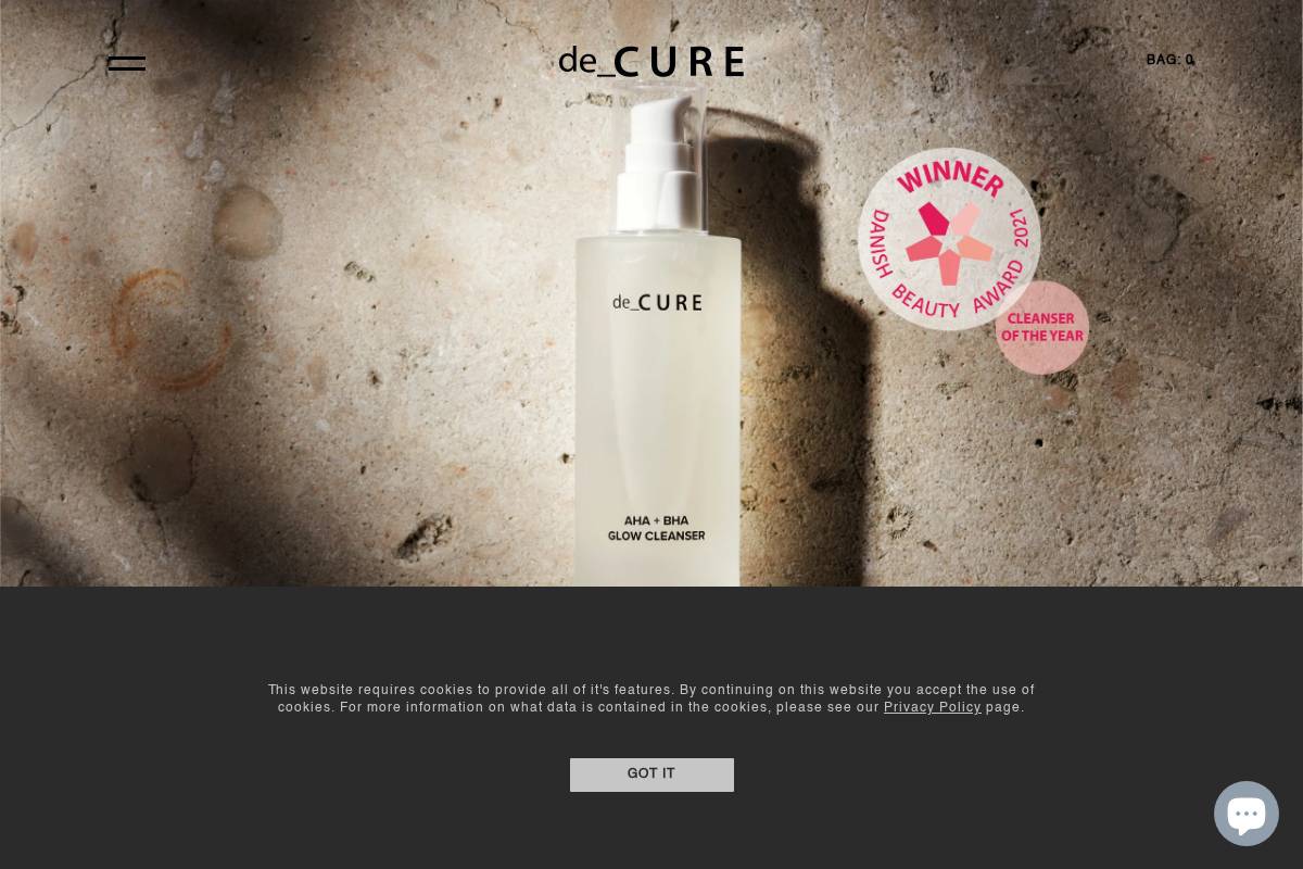 decure.com homepage screenshot