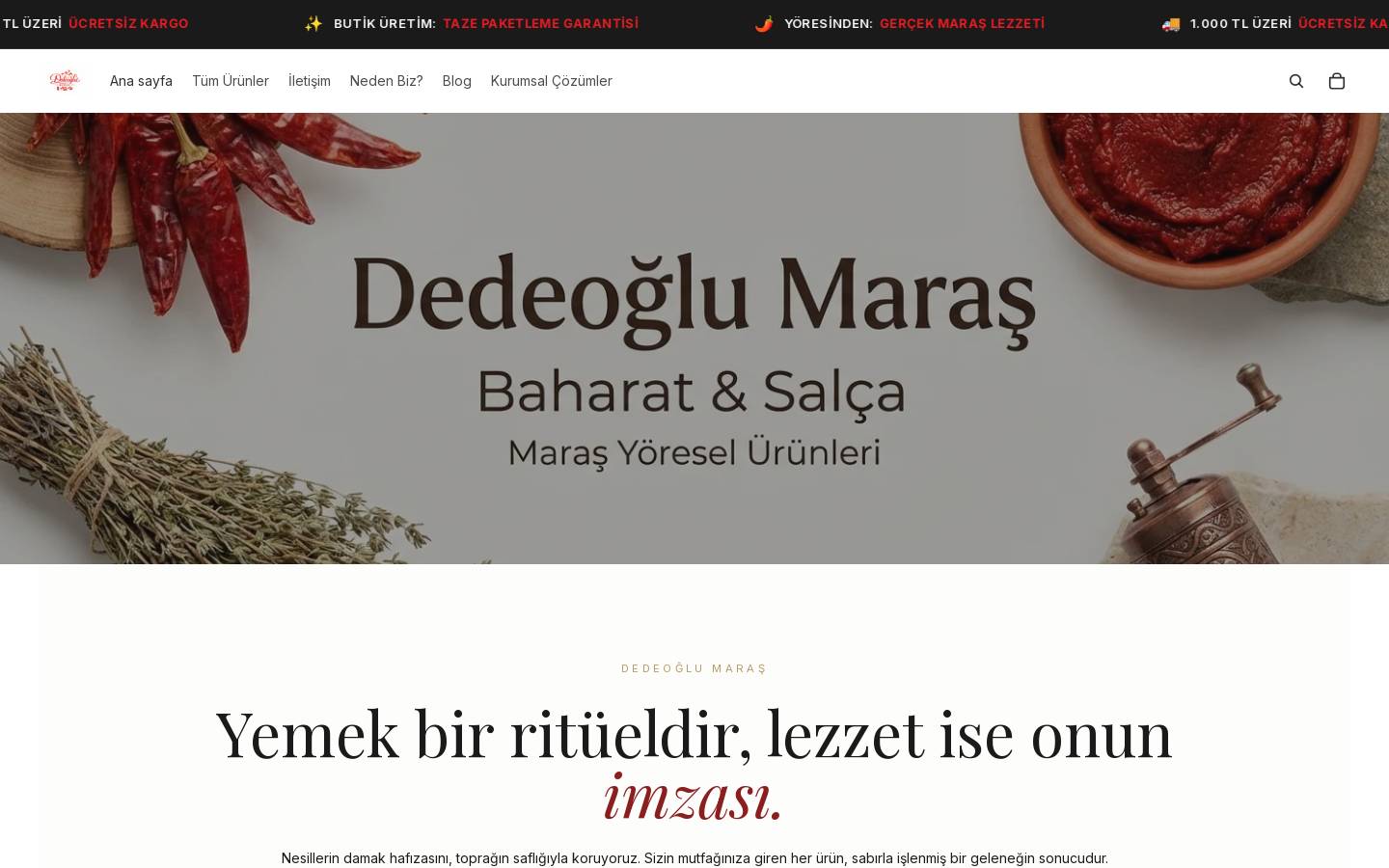 dedeoglumaras.com homepage screenshot