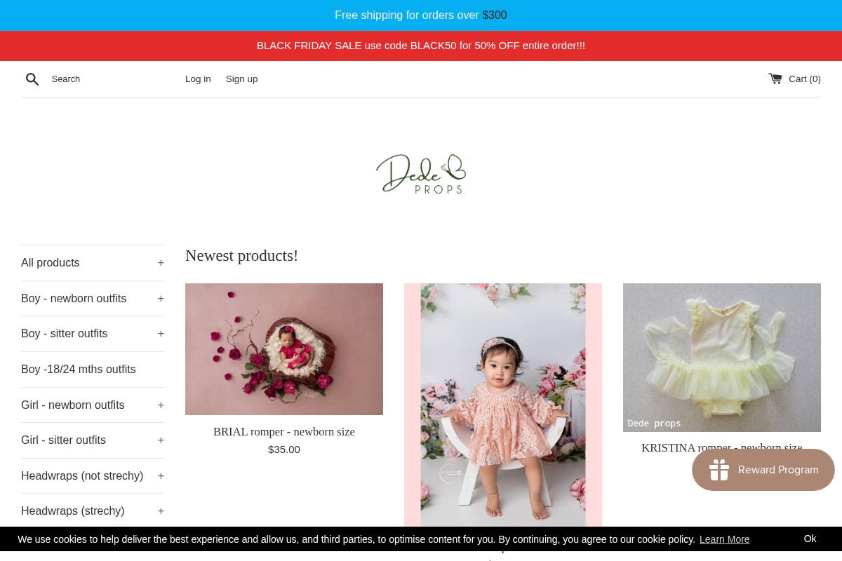 dedeprops.com homepage screenshot
