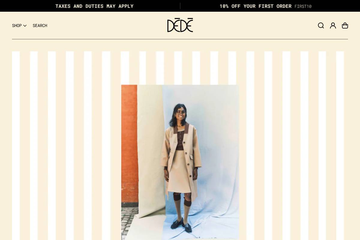 dedethestore.com homepage screenshot