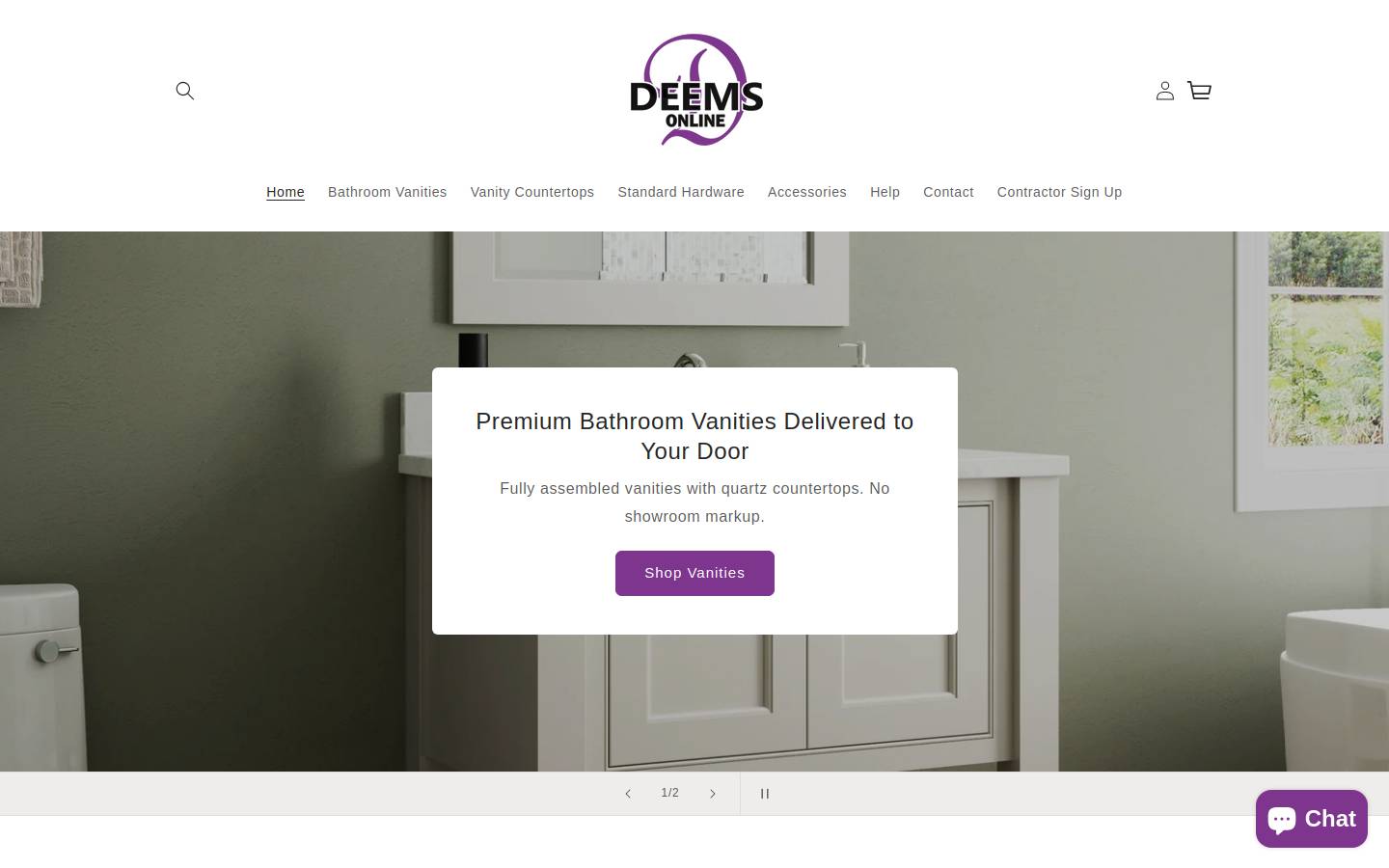deemsoutlet.com homepage screenshot