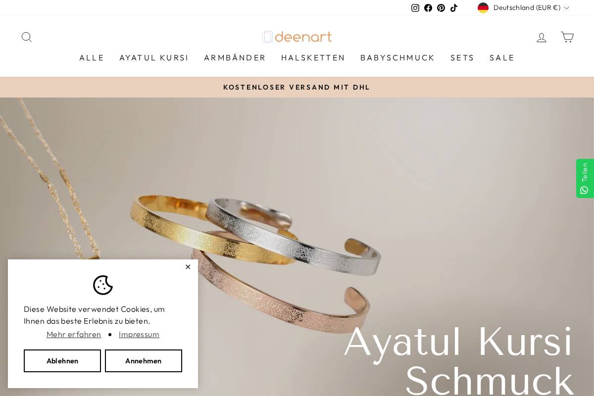 deenart - islamische Poster  Kunst homepage screenshot