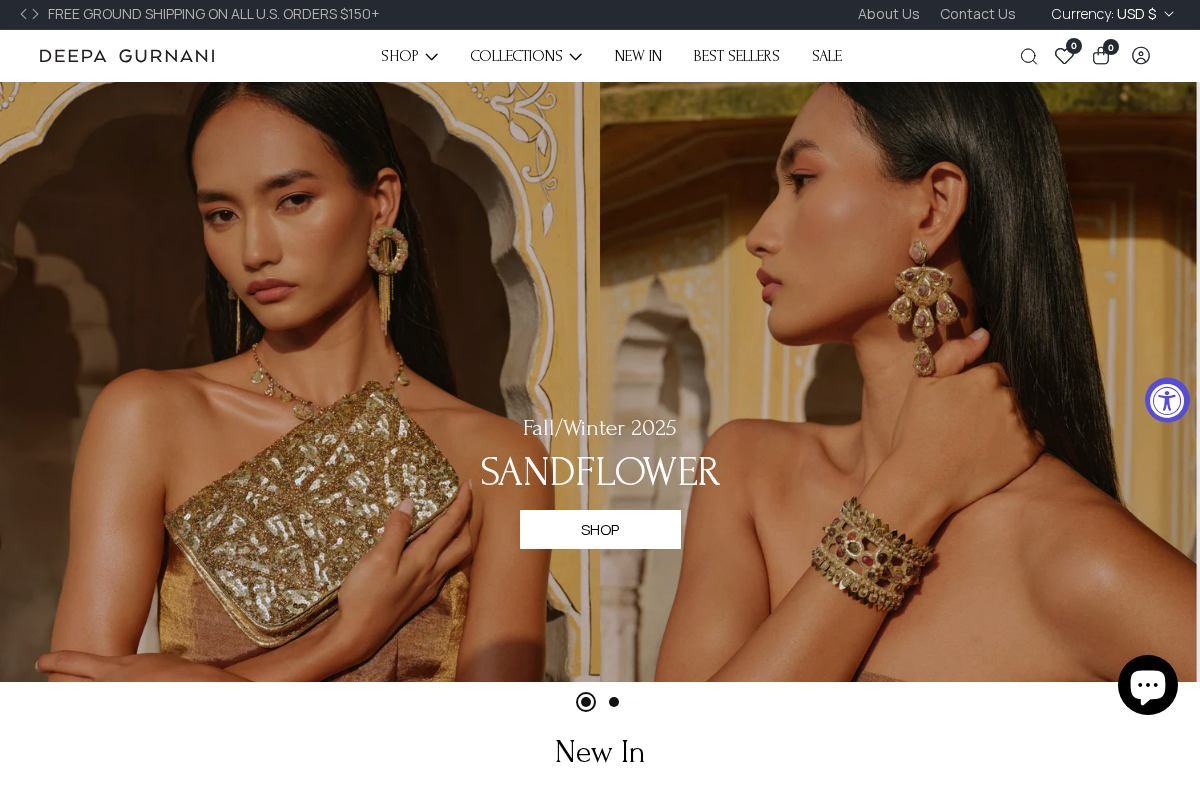 Deepa Gurnani homepage screenshot