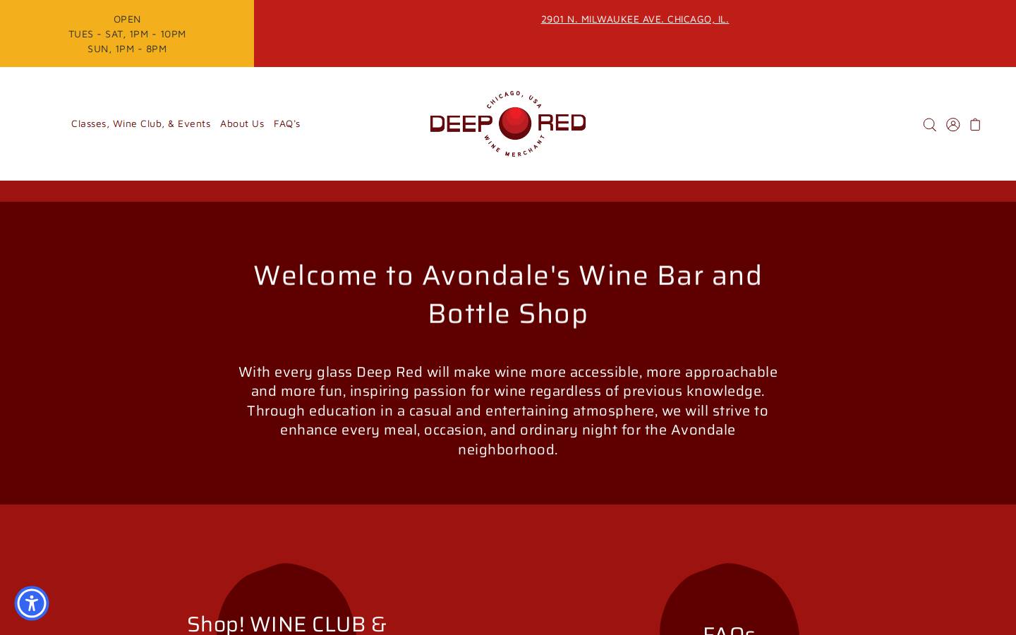 deepredwinemerchant.com homepage screenshot