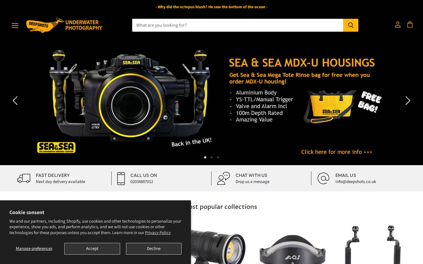 deepshots.co.uk homepage screenshot