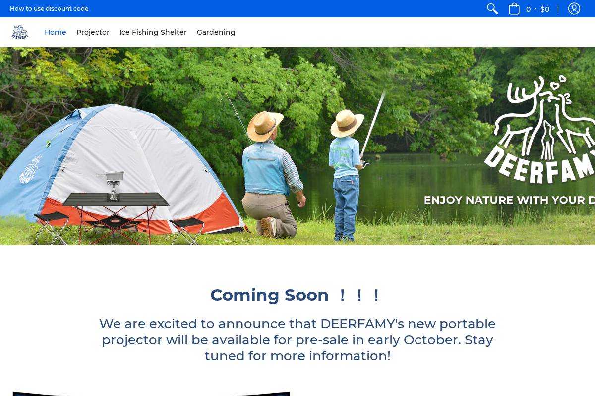 Deerfamy homepage screenshot