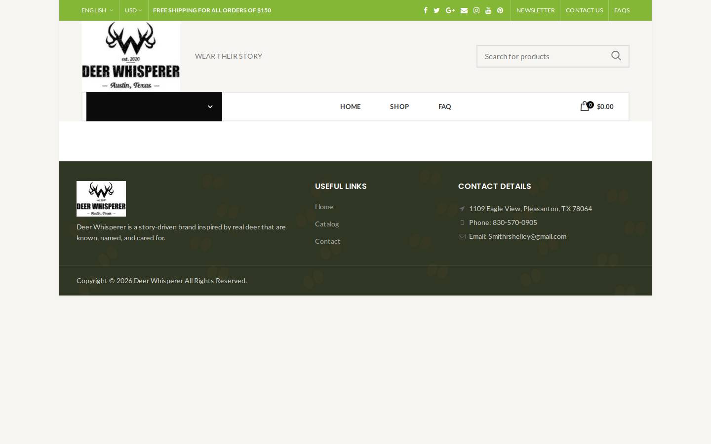 deerwhisperer.net homepage screenshot