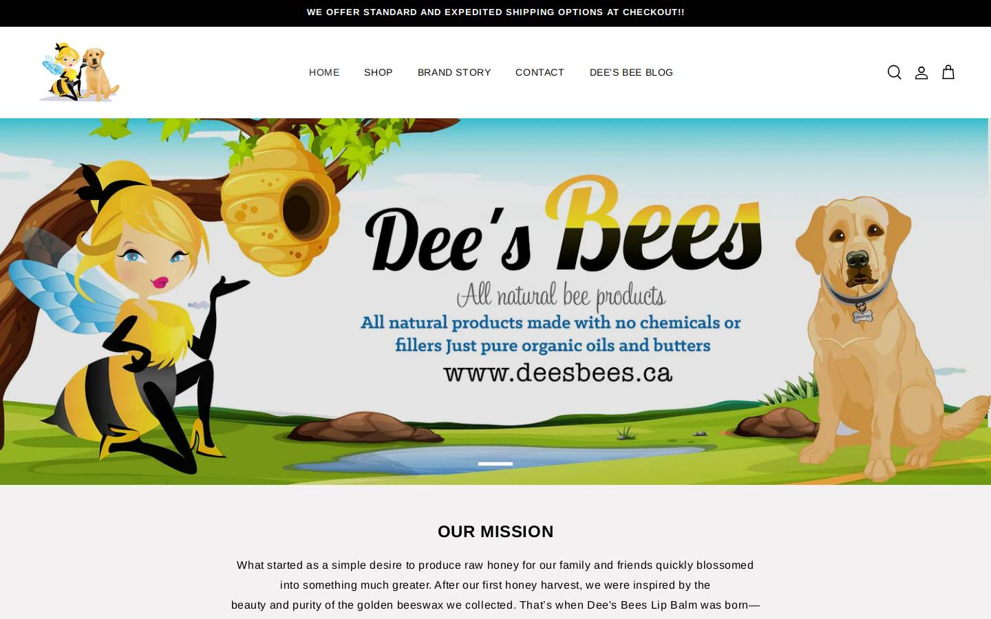 deesbees.ca homepage screenshot