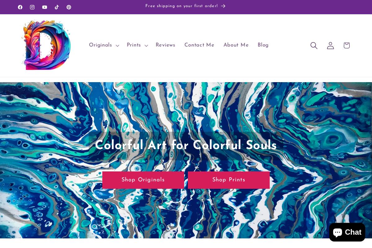 deesfineart.com homepage screenshot