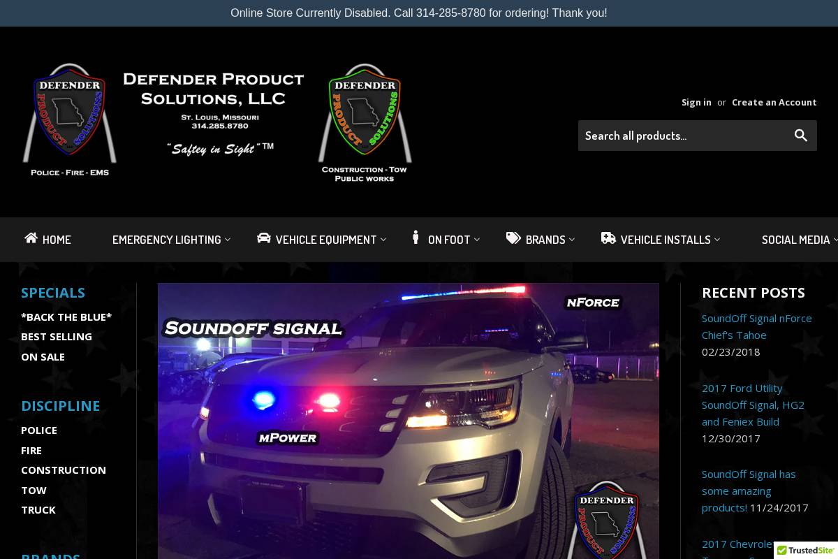 defenderps.com homepage screenshot