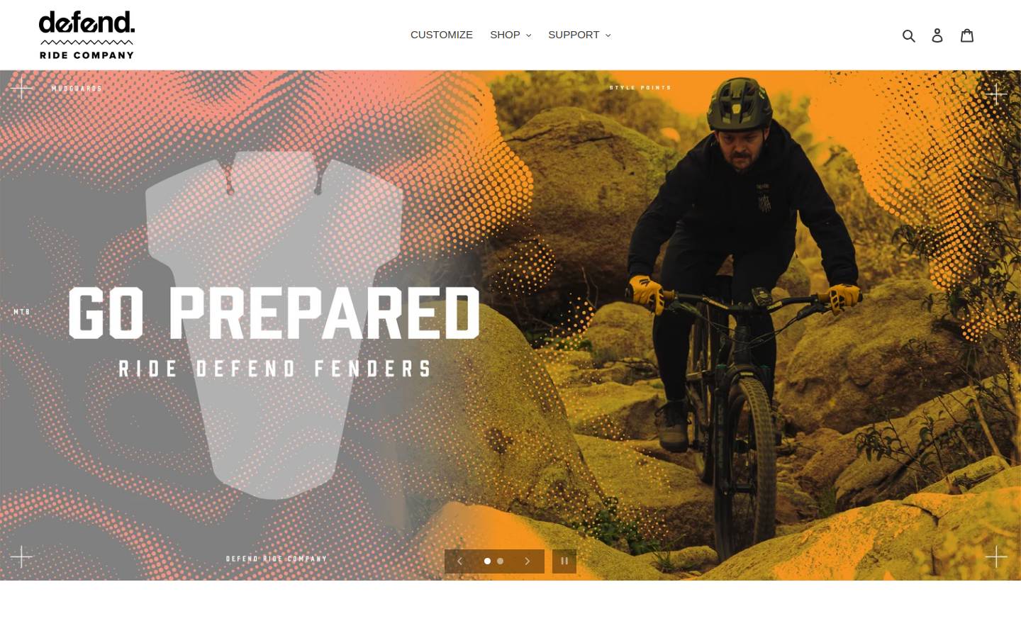 defendrideco.com homepage screenshot