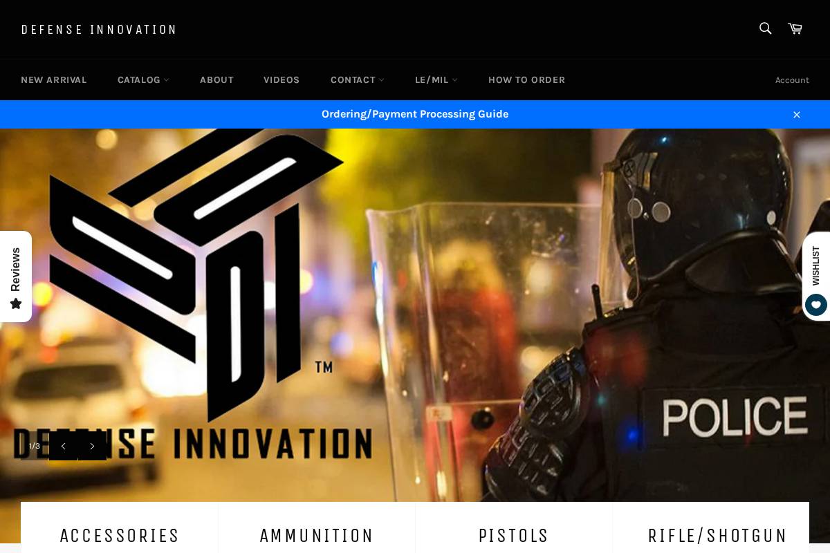 defenseinnovation.com homepage screenshot