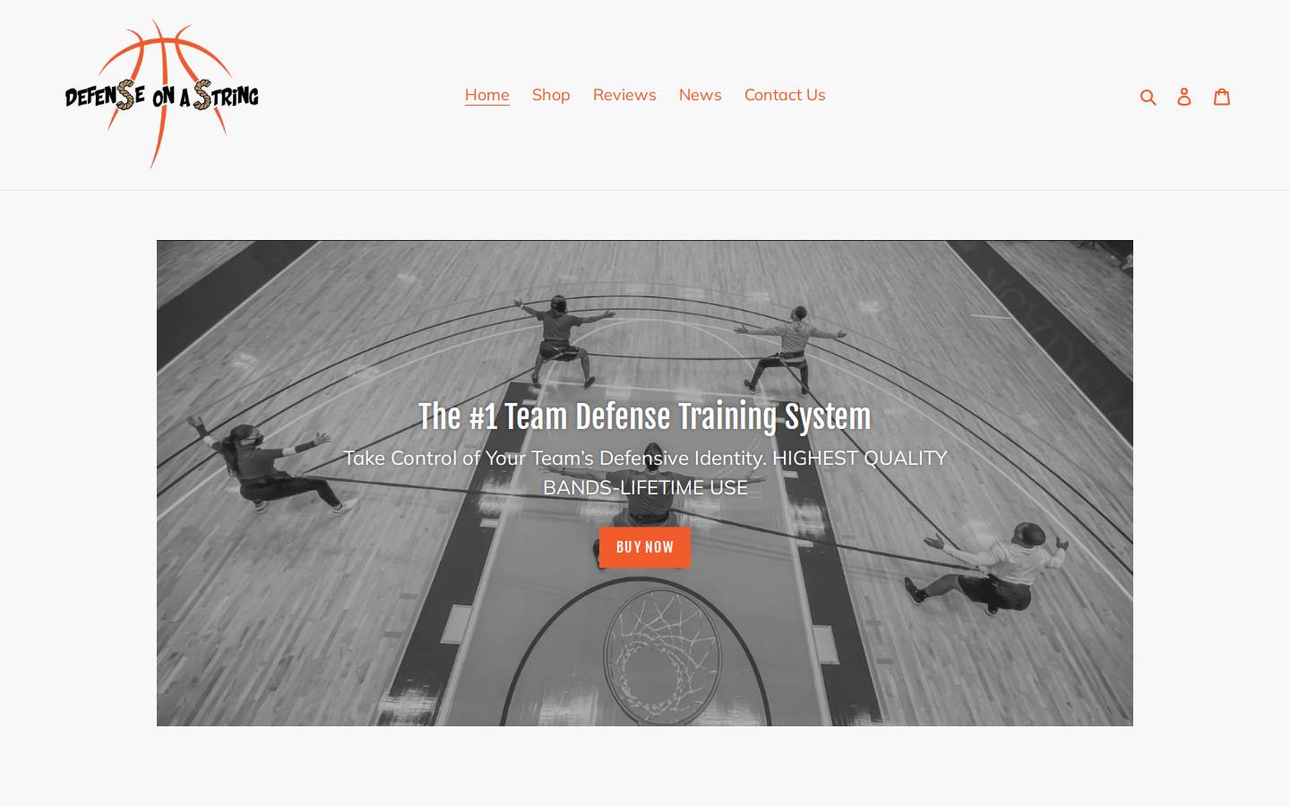 defenseonastring.com homepage screenshot
