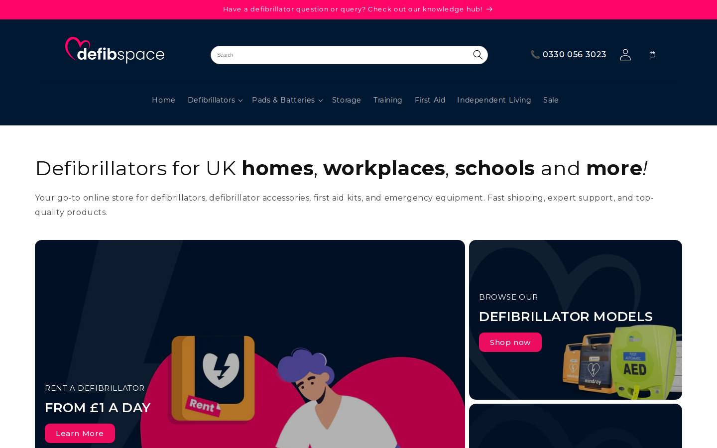 defibspace.com homepage screenshot