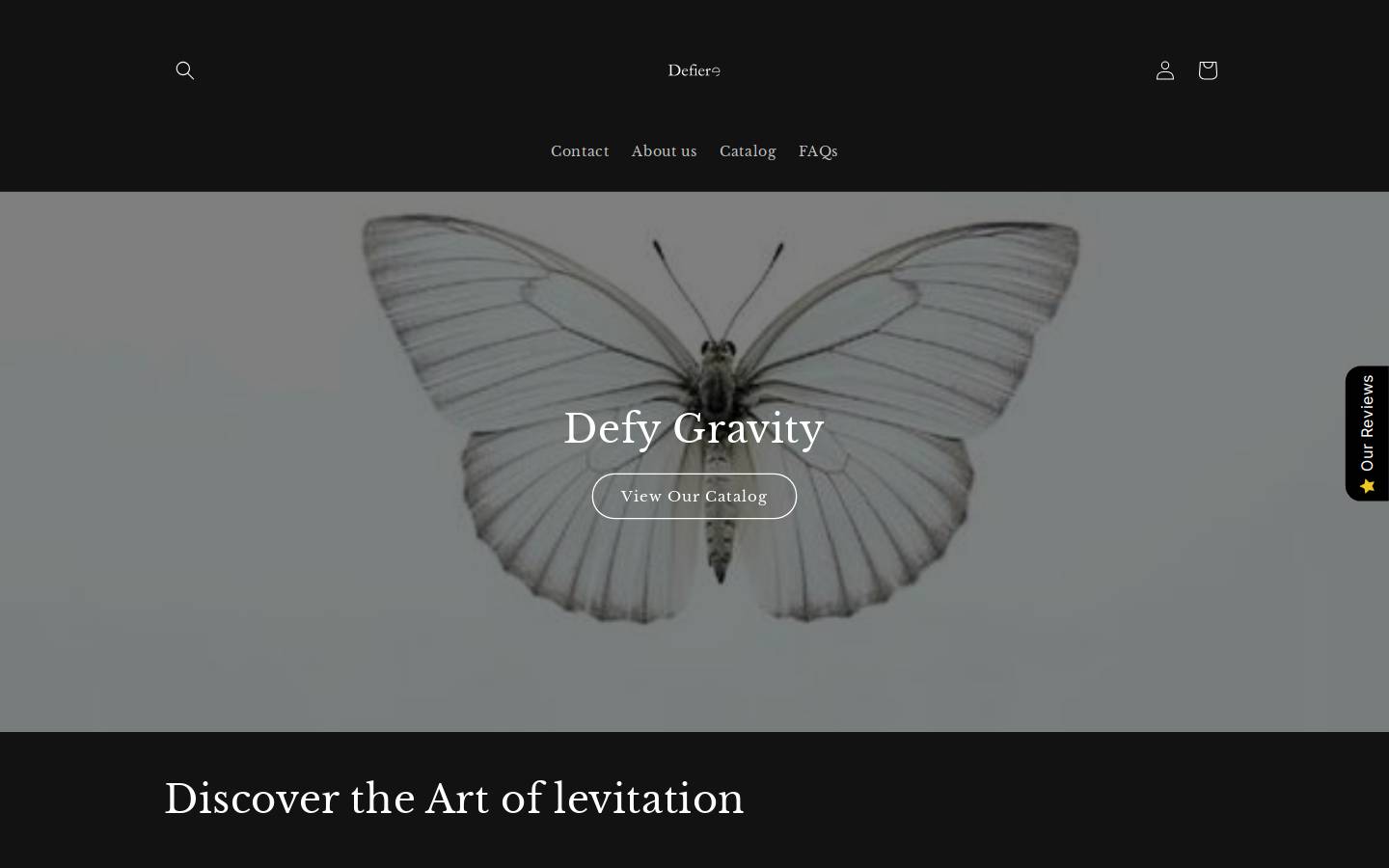 defiere.com homepage screenshot
