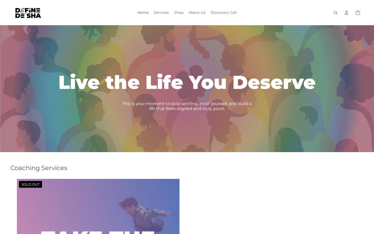 definedesha.com homepage screenshot