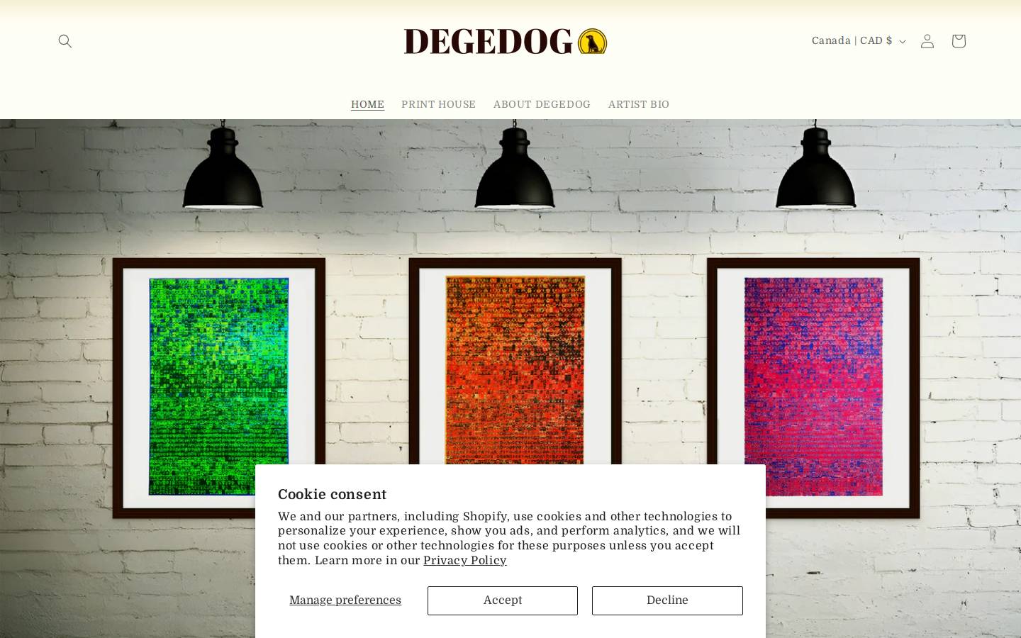 degedog.com homepage screenshot