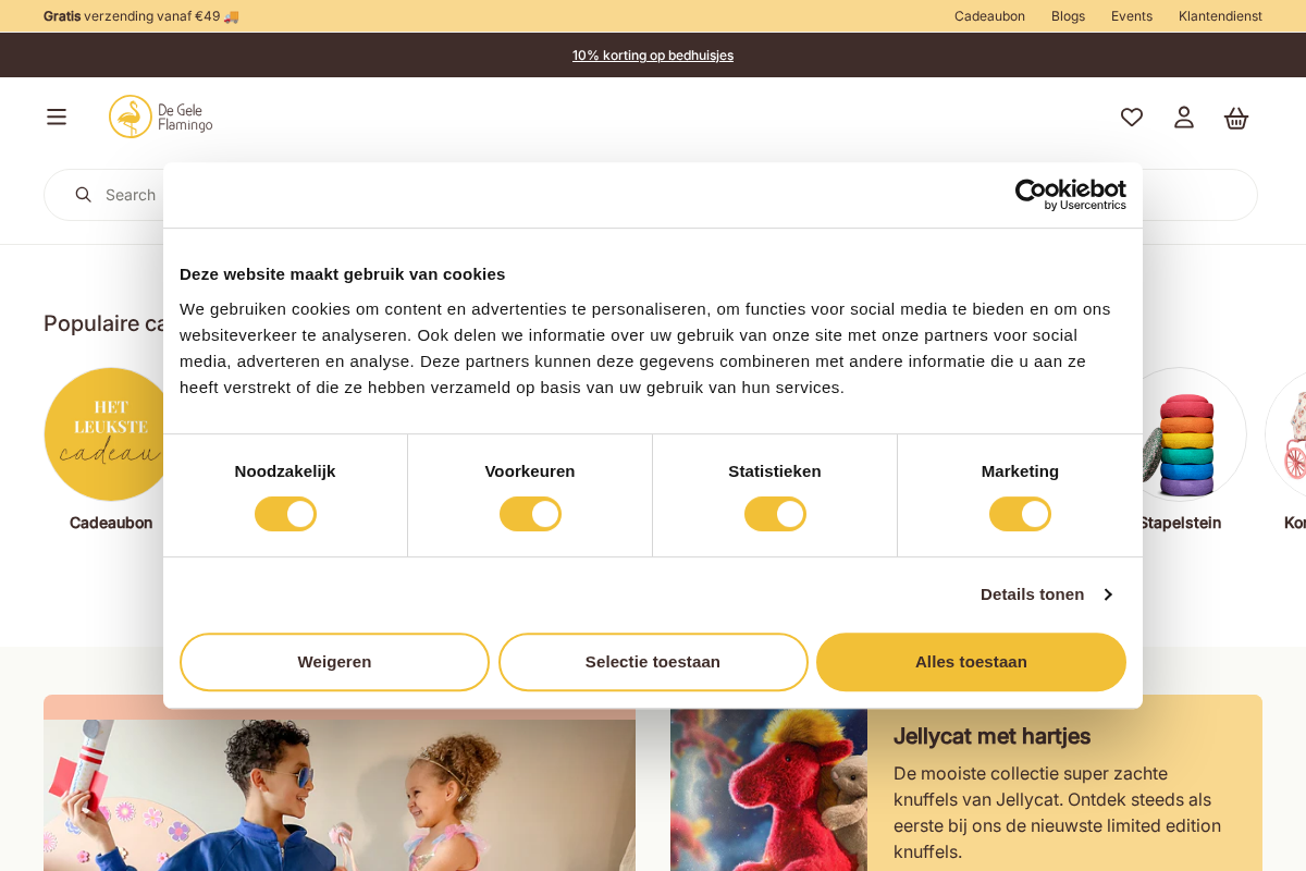 De Gele Flamingo homepage screenshot