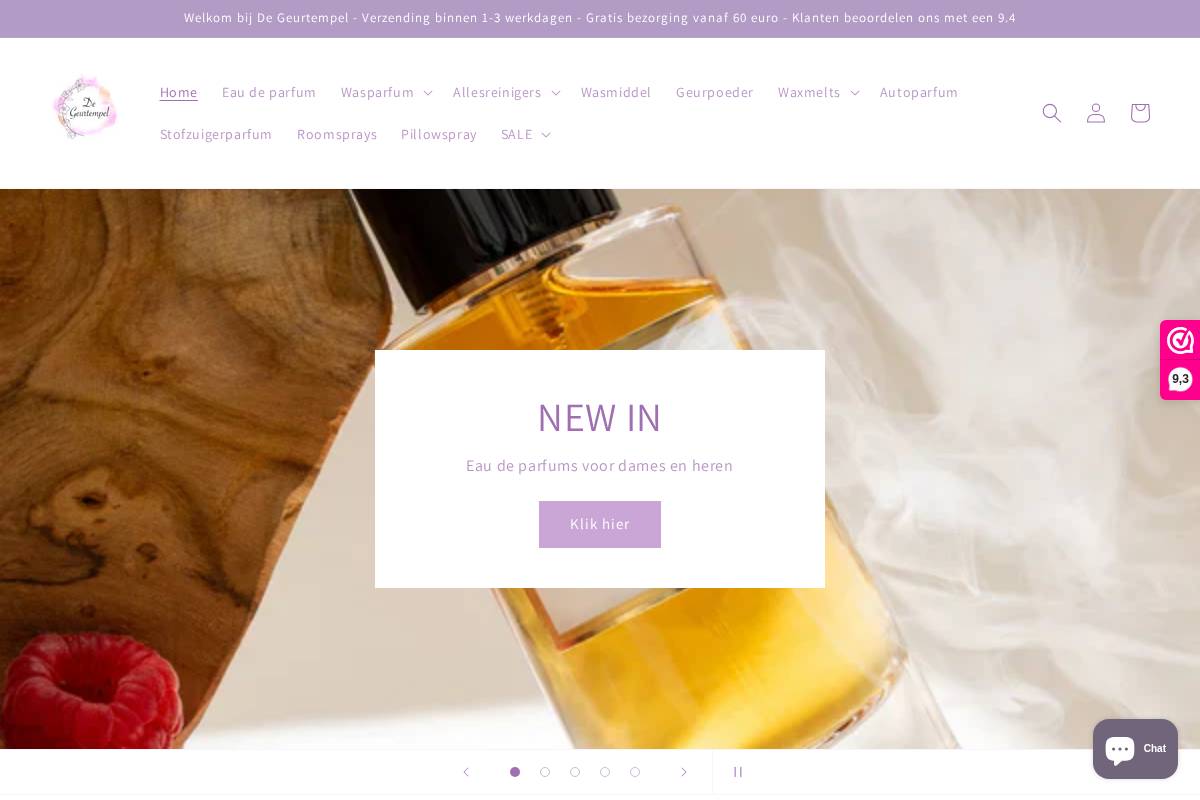 De Geurtempel homepage screenshot