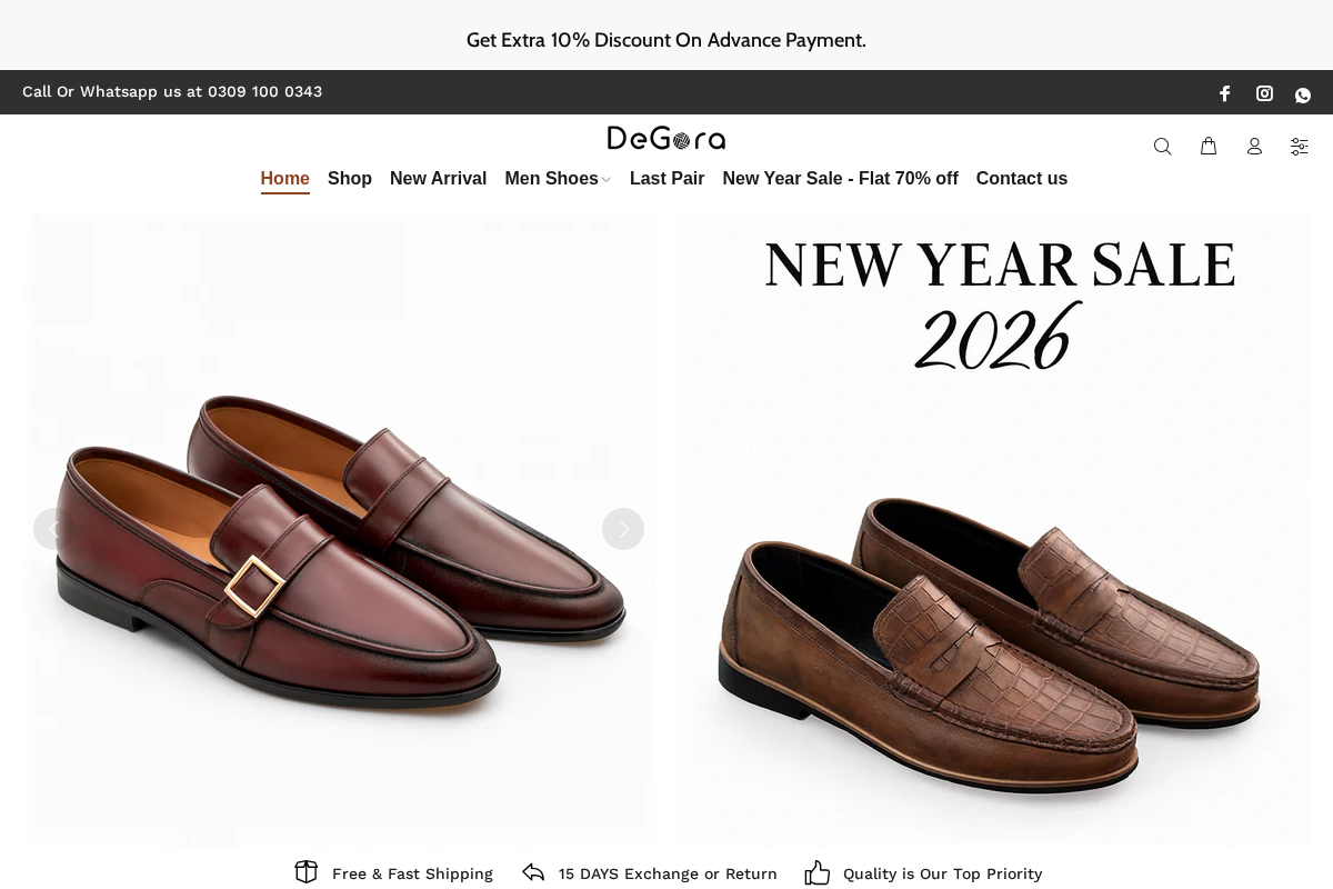 Degora homepage screenshot