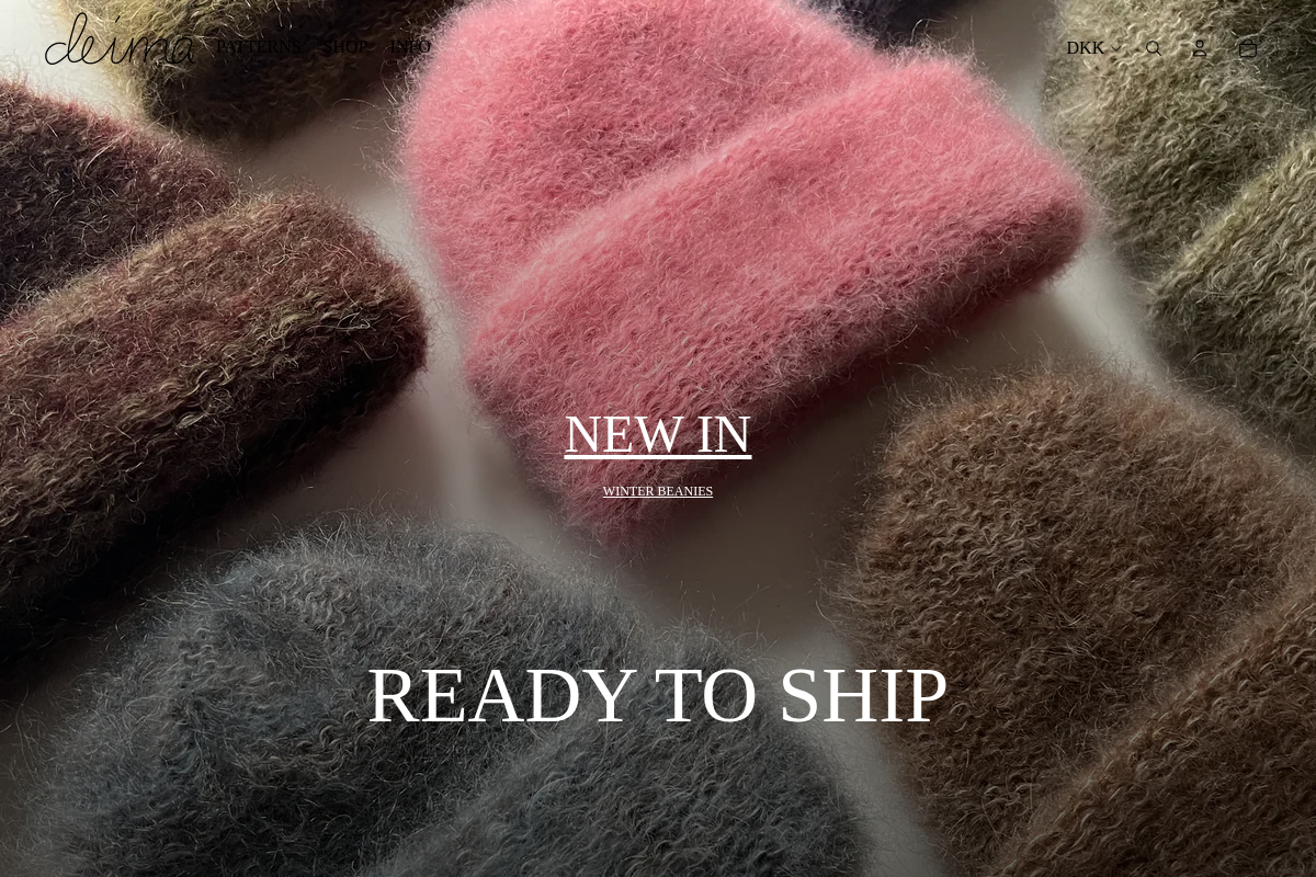 deimaknitwear.com homepage screenshot