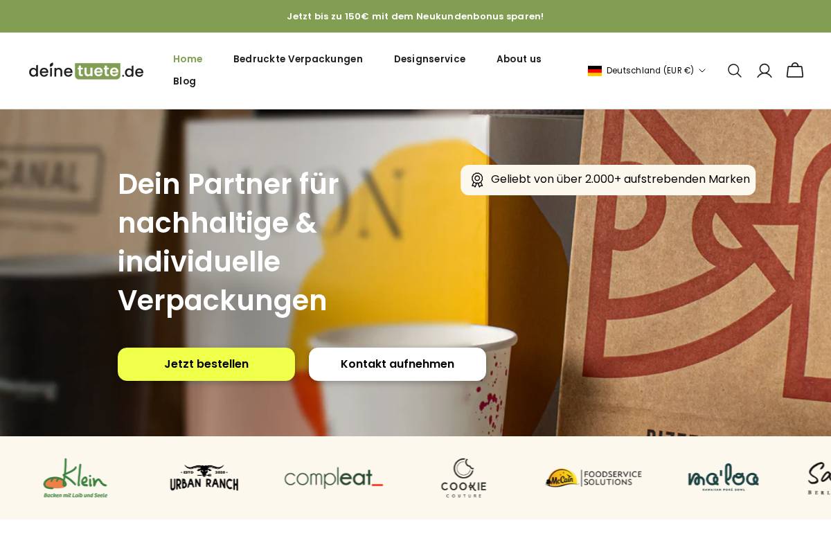 Deinetuete homepage screenshot