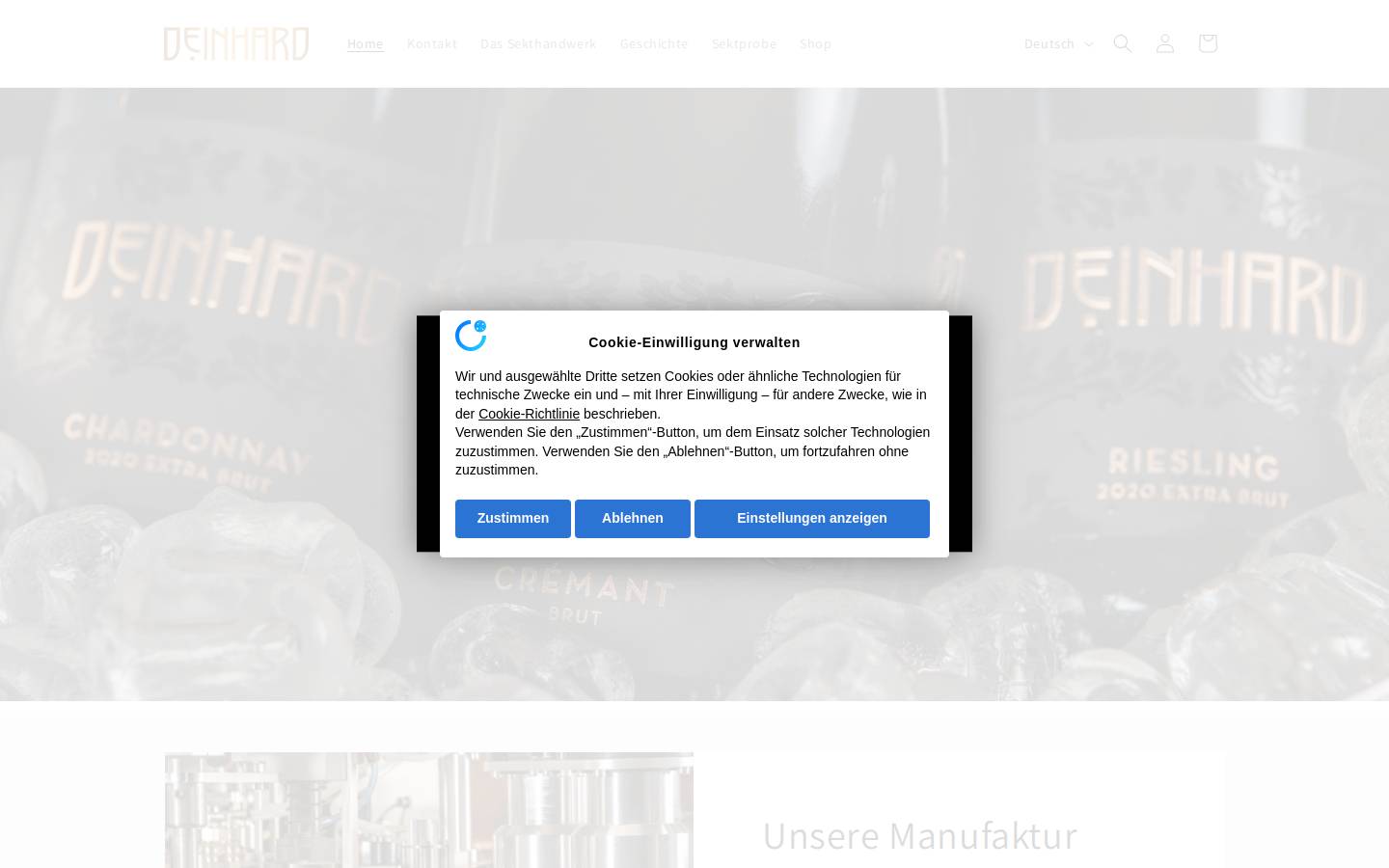 deinhard.de homepage screenshot