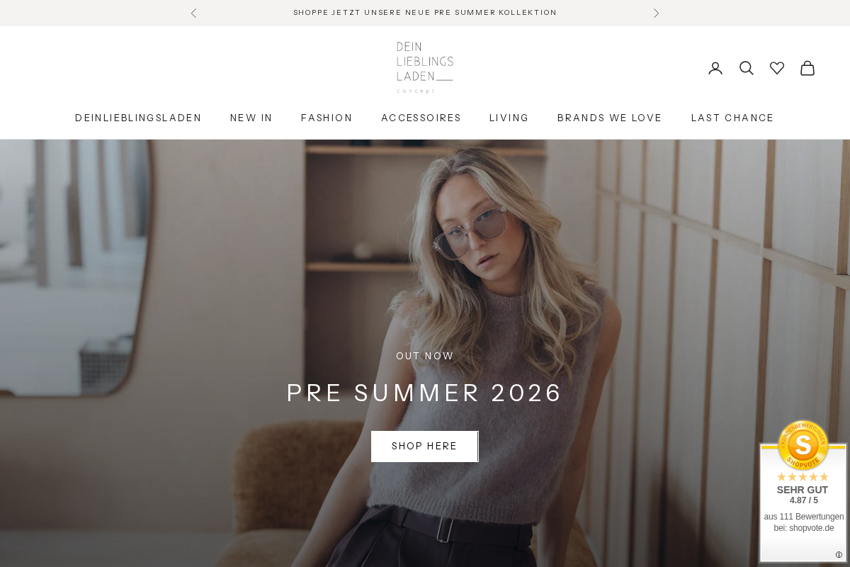 Dein Lieblingsladen Concept homepage screenshot