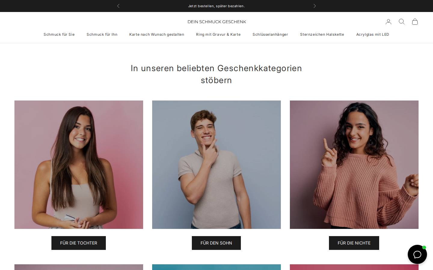 deinschmuckgeschenk.com homepage screenshot