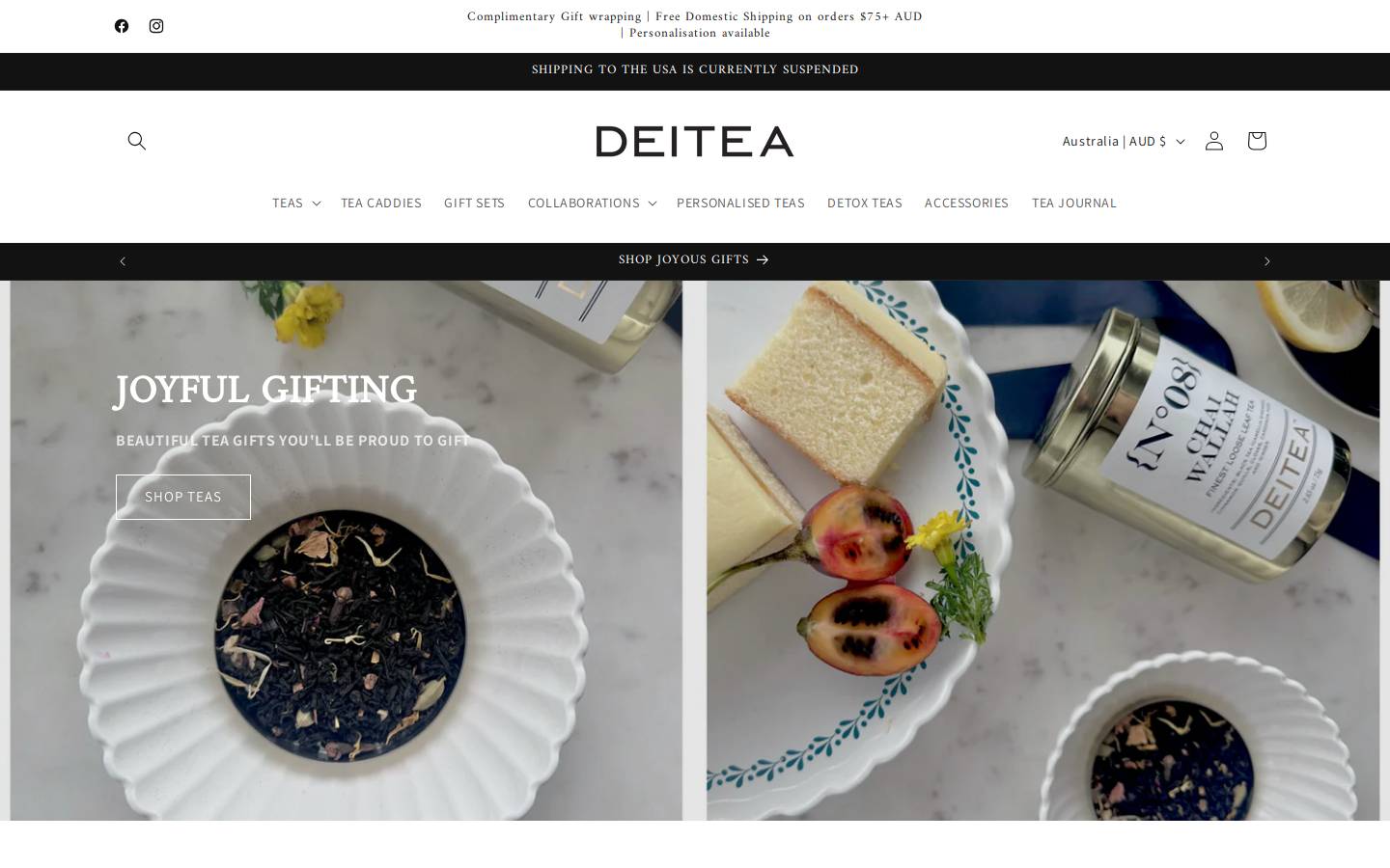 deitea.com.au homepage screenshot