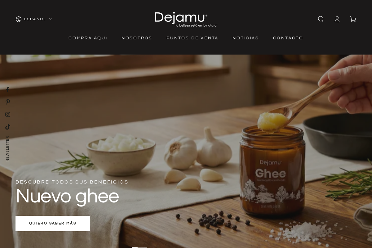Dejamu homepage screenshot