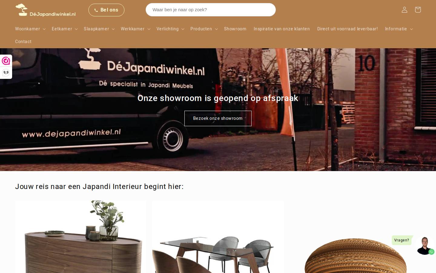 dejapandiwinkel.nl homepage screenshot