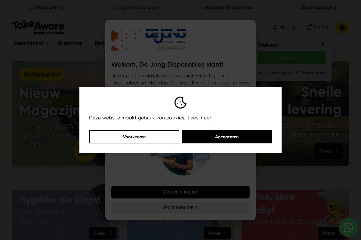 dejongwebshop.nl homepage screenshot