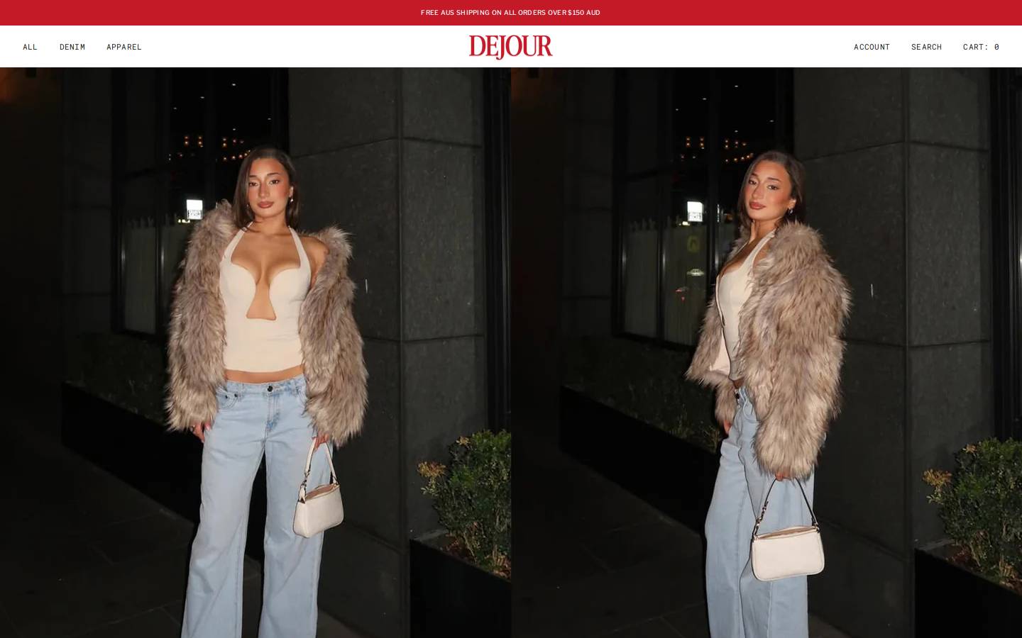dejourjeans.com.au homepage screenshot