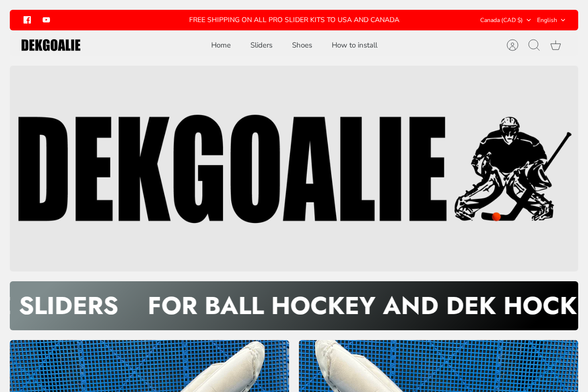 DekGoalie homepage screenshot