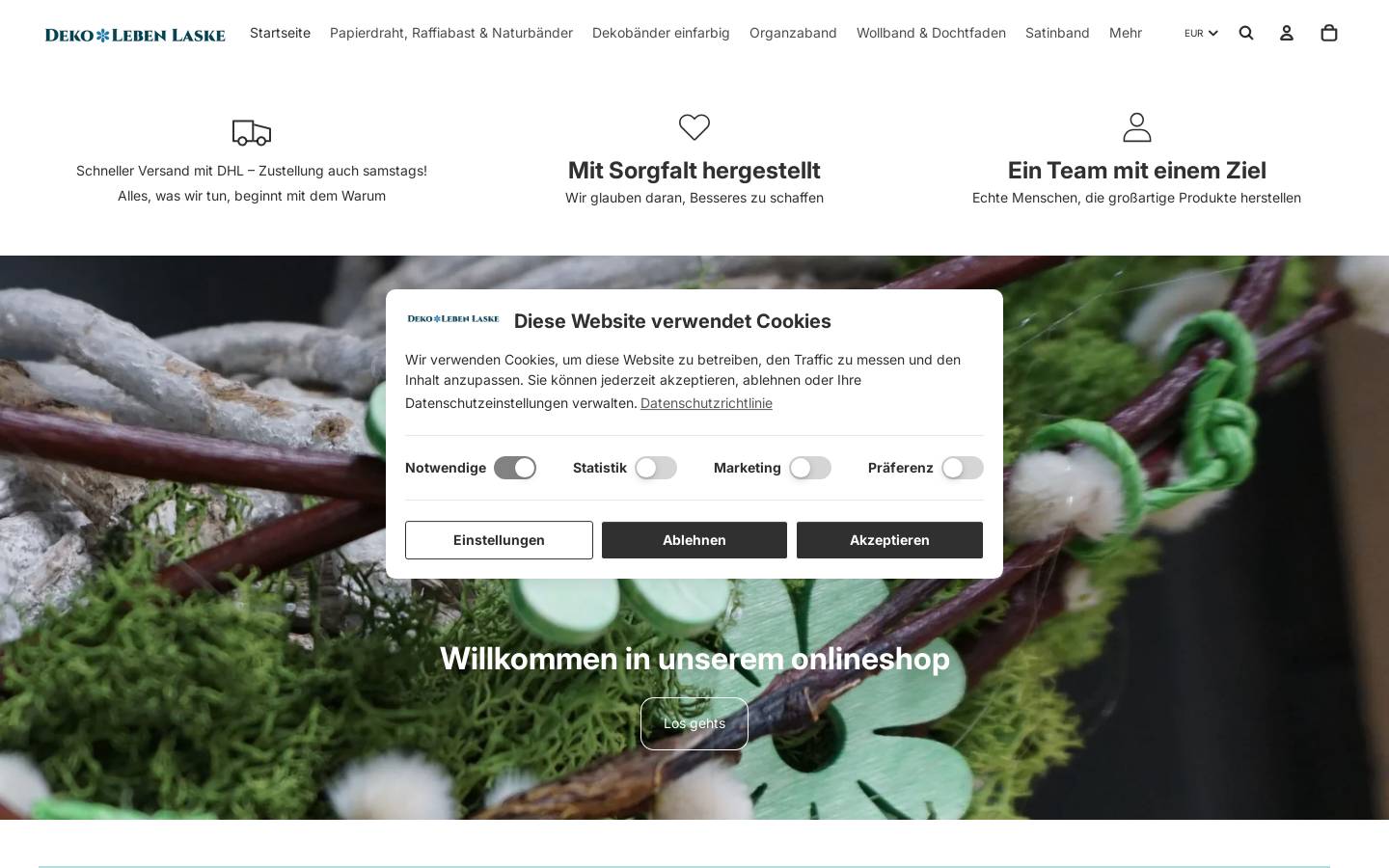 deko-laske.de homepage screenshot