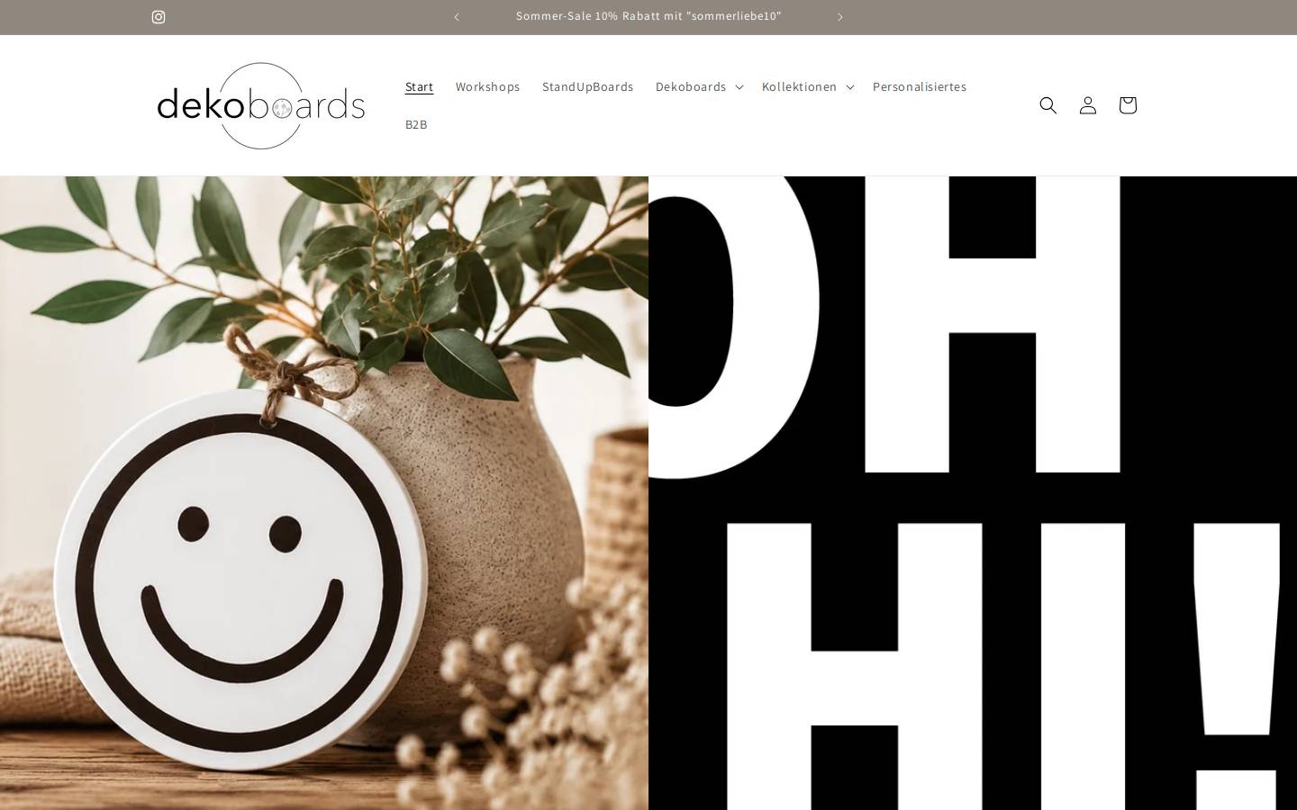 dekoboards.de homepage screenshot