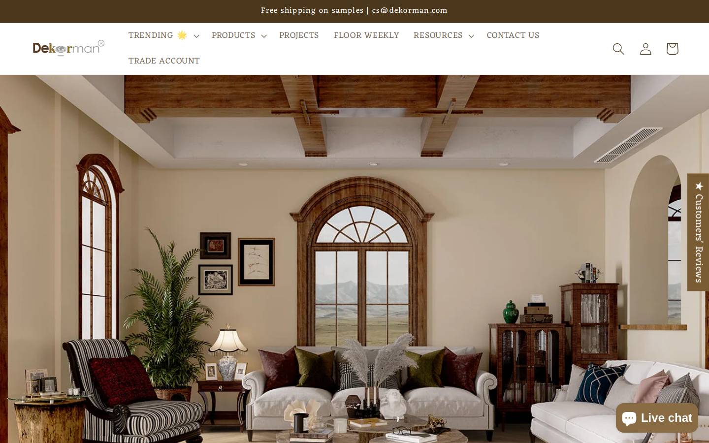 dekormanflooring.com homepage screenshot