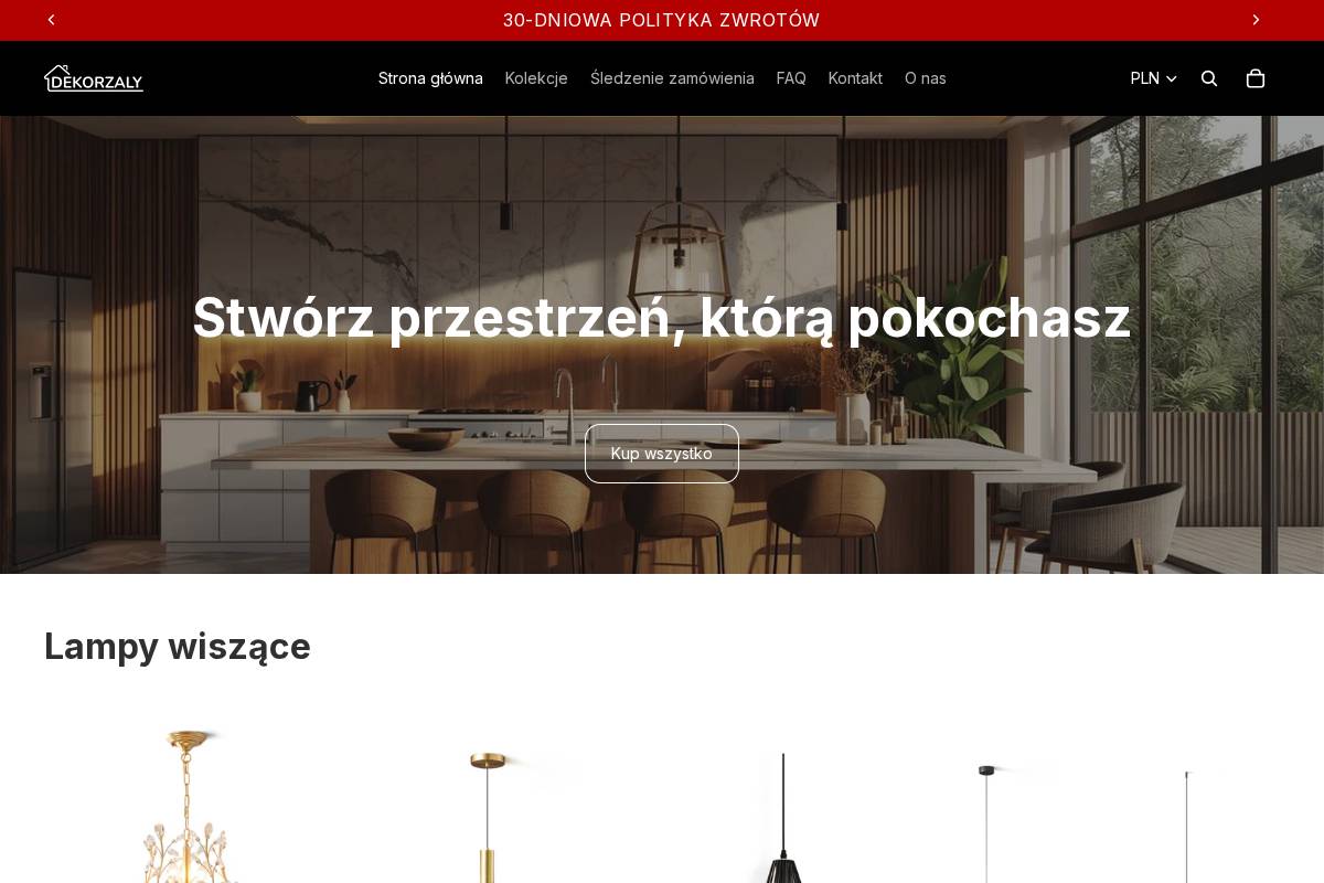 Dekorzaly homepage screenshot