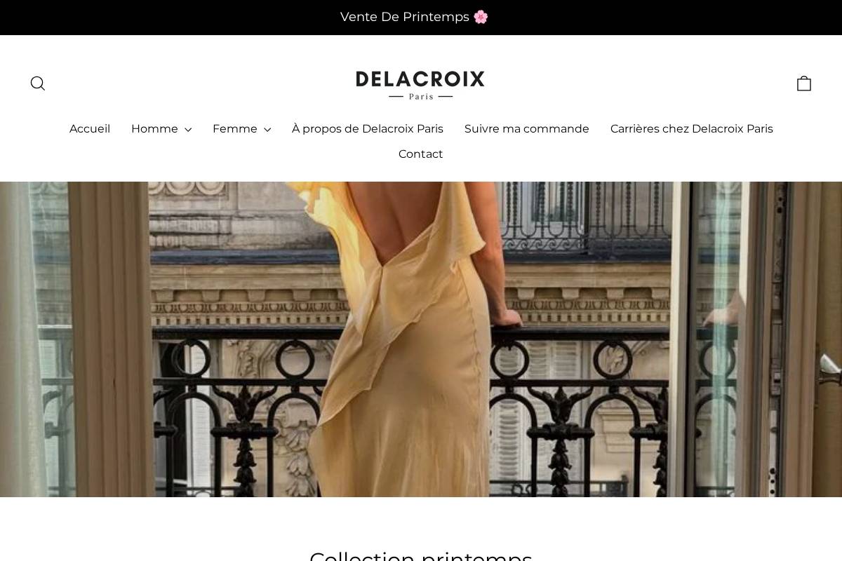 Delacroix Paris homepage screenshot